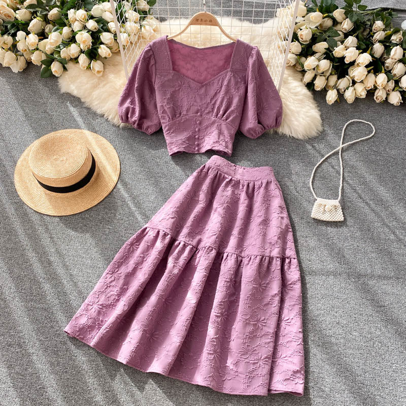 Cute two pieces A line dress fashion dress  473