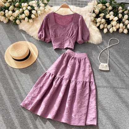 Cute two pieces A line dress fashion dress  473
