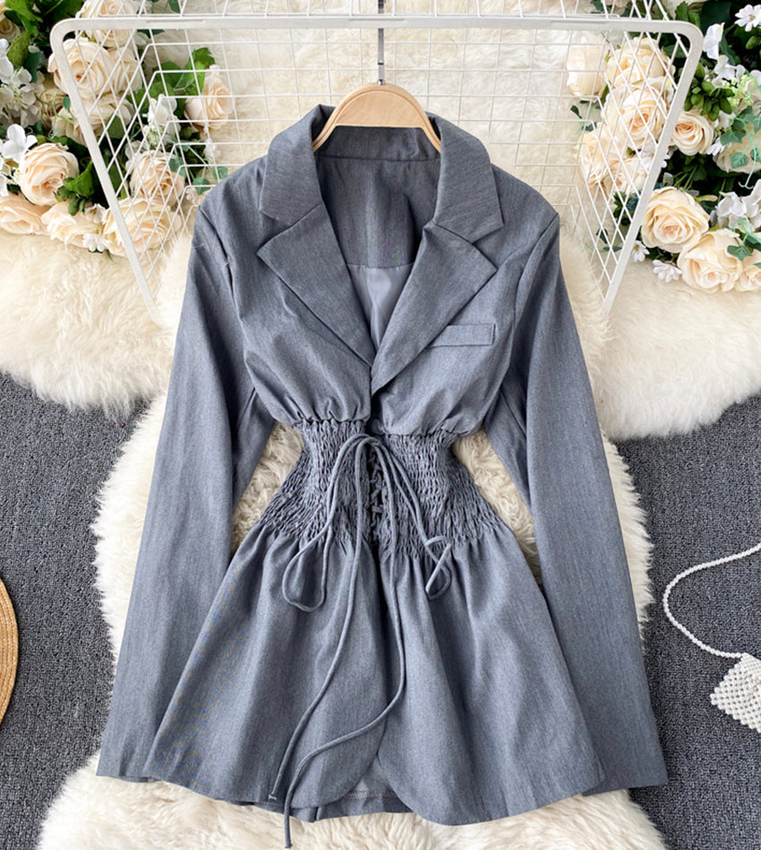 Stylish lace-up long sleeve top  356