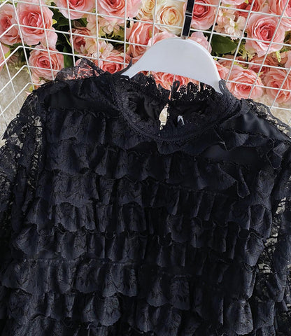 Sweet lace long sleeve tops  347