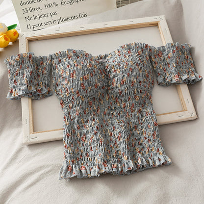 Cute floral off shoulder tops  295