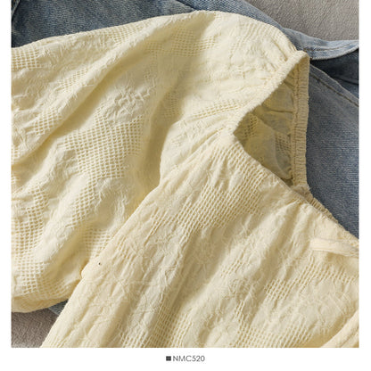 Cute lace up short sleeve top crop tops  296