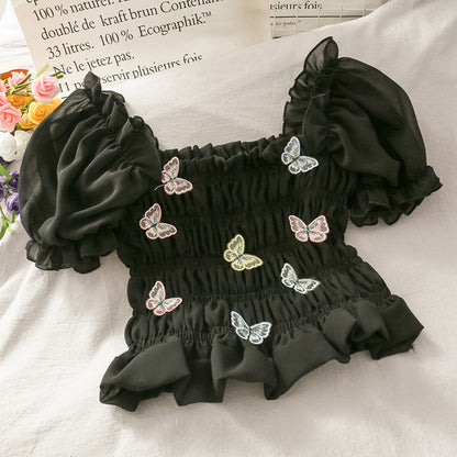 Cute butterfly applique top  300