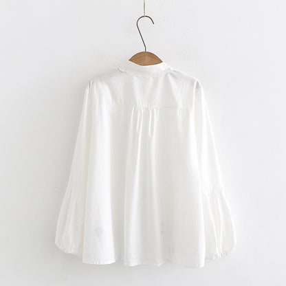 Lovely embroidered long-sleeved shirt  287