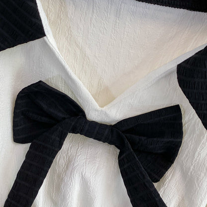 Cute v neck long sleeve top crop top  258