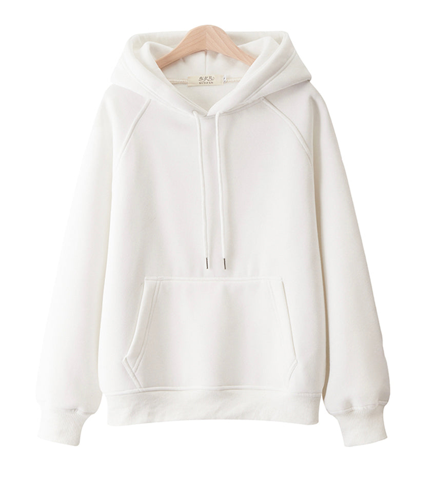 Hoodie simple loose plus fleece top  232