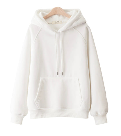 Hoodie simple loose plus fleece top  232