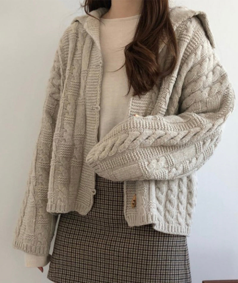 Loose v-neck sweater coat knitted cardigan coat  150
