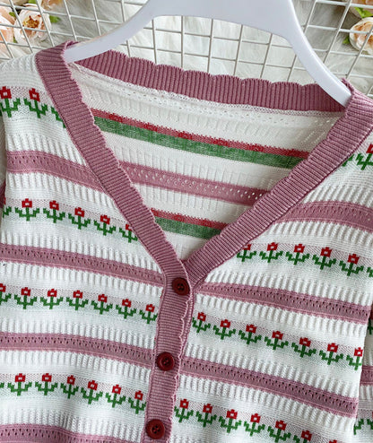 Sweet cardigan long sleeve sweater  155