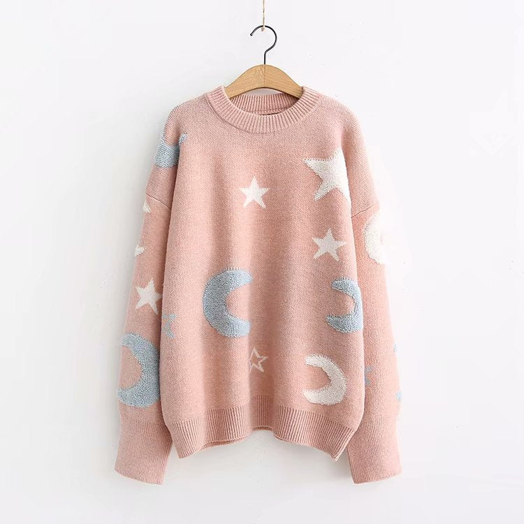 Cute round neck long sleeve sweater  165