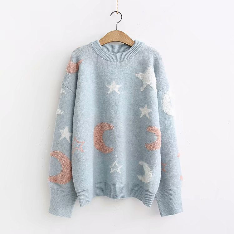 Cute round neck long sleeve sweater  165