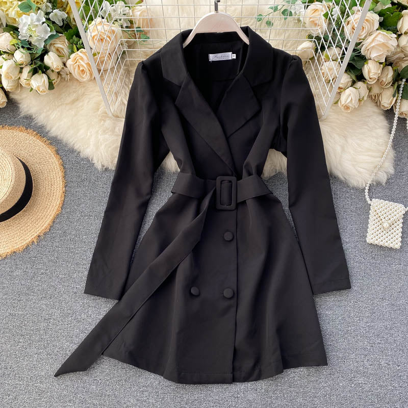 Simple double-breasted long-sleeved jacket  276