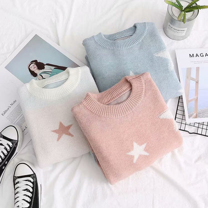 Cute round neck long sleeve sweater  165