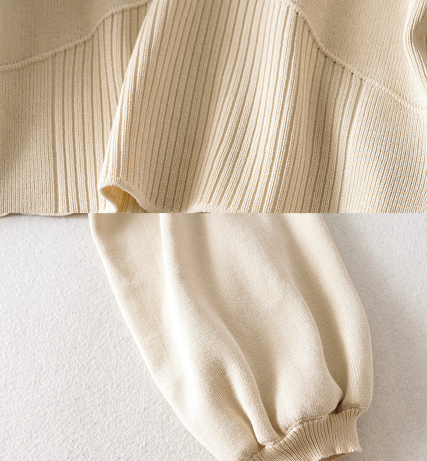 Simple v-neck long sleeve sweater  144