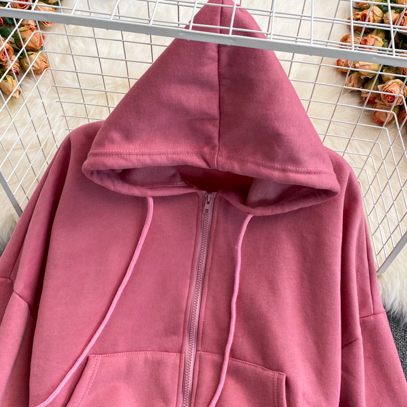 Simple long sleeve hoodie  256