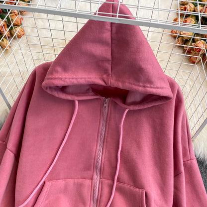 Simple long sleeve hoodie  256