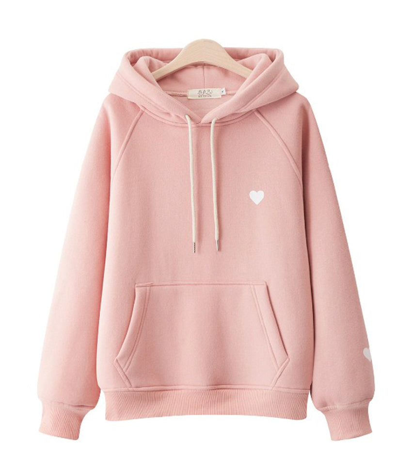 Hoodie loose plus fleece top  233