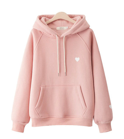 Hoodie loose plus fleece top  233