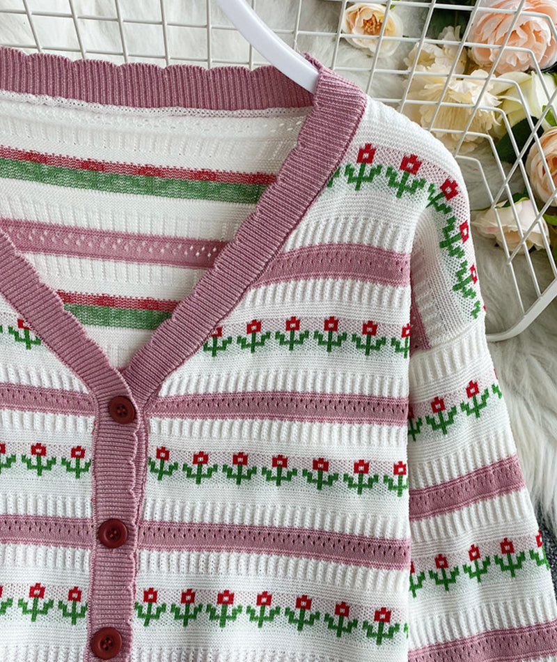 Sweet cardigan long sleeve sweater  155