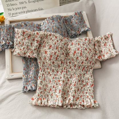 Cute floral off shoulder tops  295