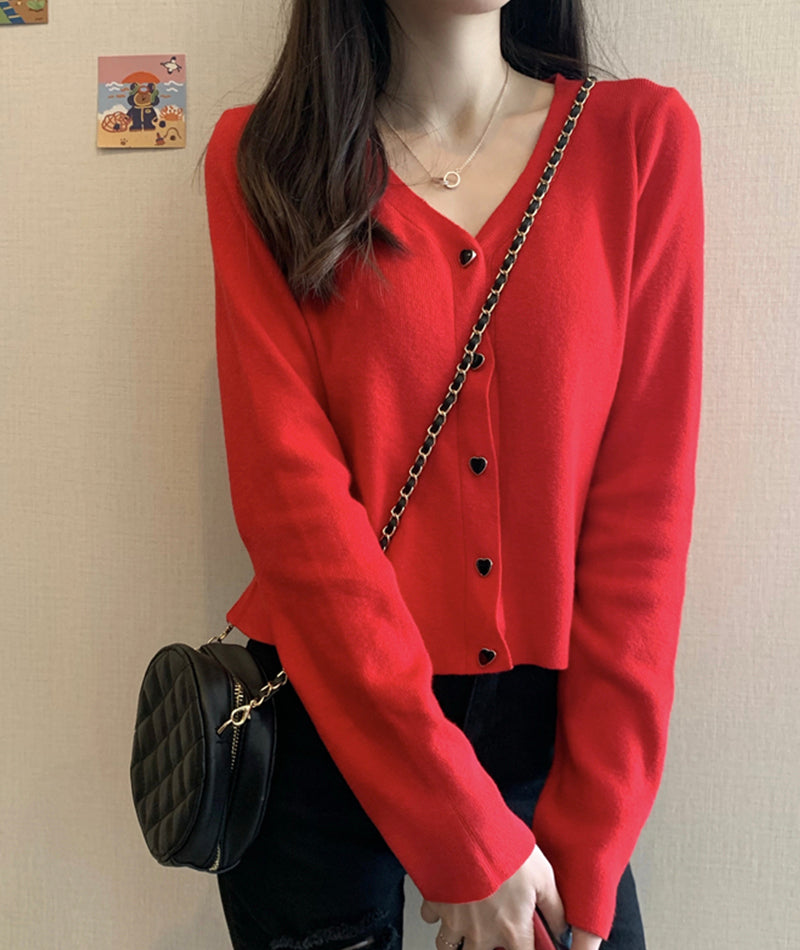 Thin v-neck sweater knitted cardigan sweater  149