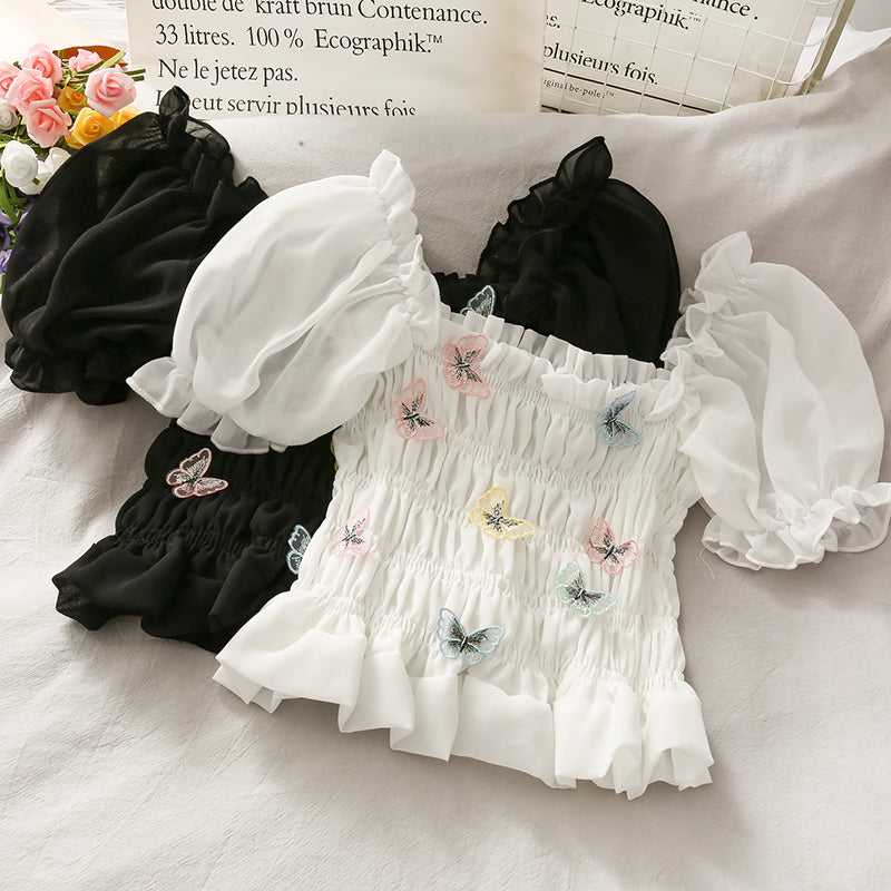 Cute butterfly applique top  300