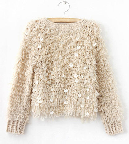 Stylish sequin cardigan sweater  146