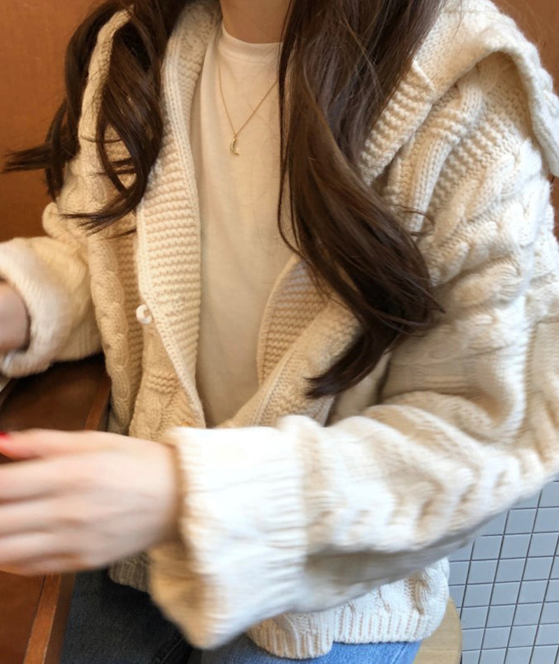 Loose v-neck sweater coat knitted cardigan coat  150