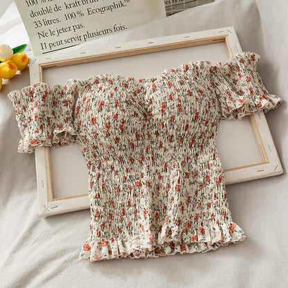 Cute floral off shoulder tops  295