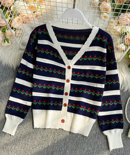 Sweet cardigan long sleeve sweater  155