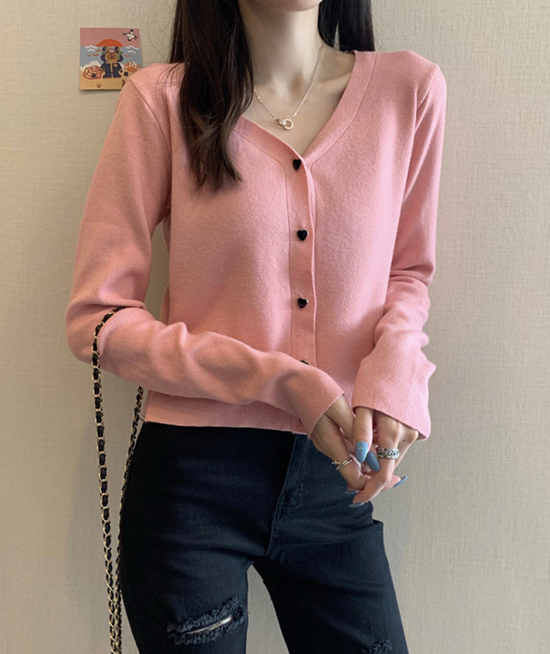 Thin v-neck sweater knitted cardigan sweater  149