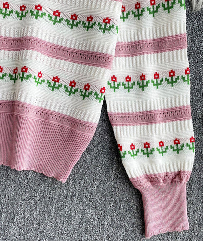 Sweet cardigan long sleeve sweater  155