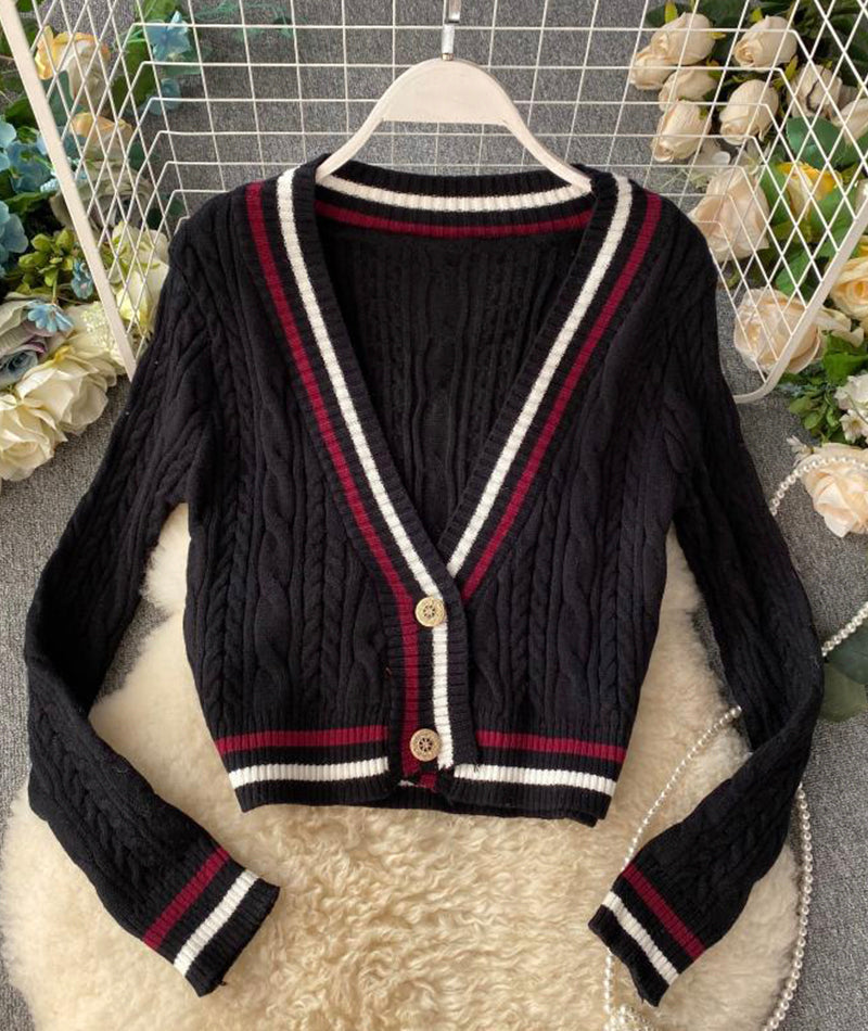 New style v neckline loose sweater long sleeve sweater sweater coat spring and autumn clothing  158