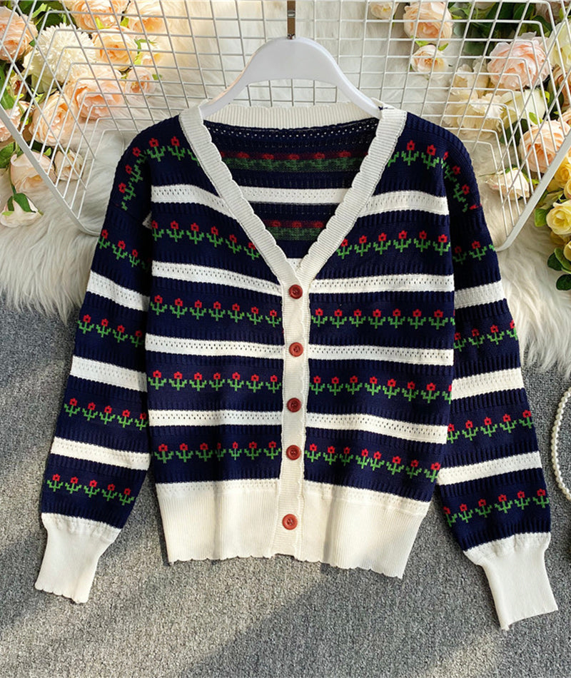 Sweet cardigan long sleeve sweater  155