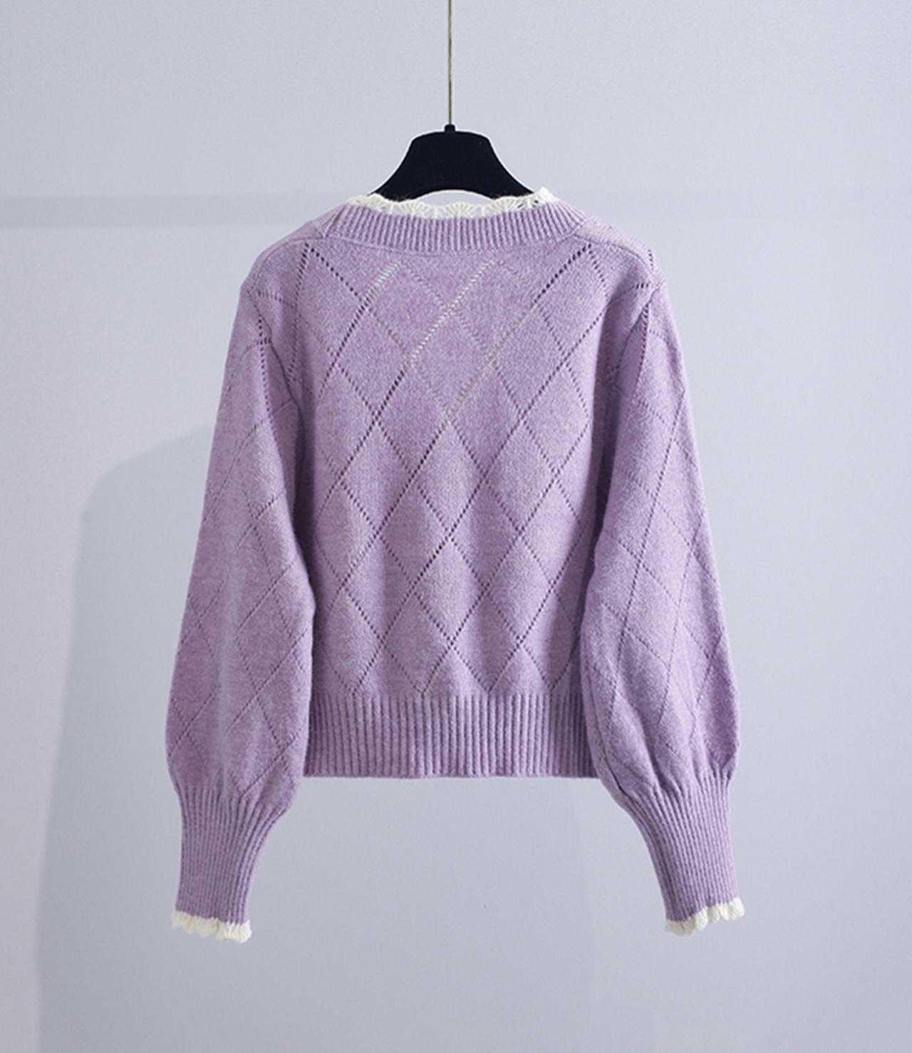 Lovely flowers long sleeve cardigan sweater  140