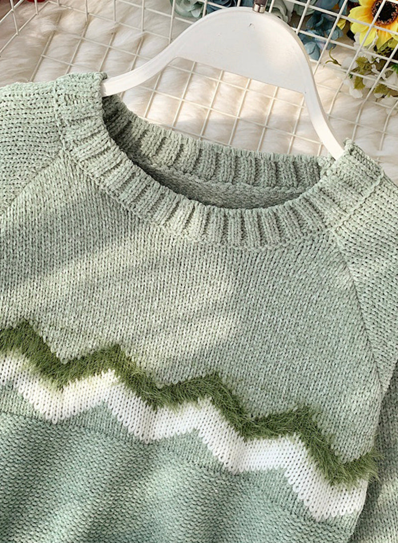 Sweater round neck long-sleeved sweater  136