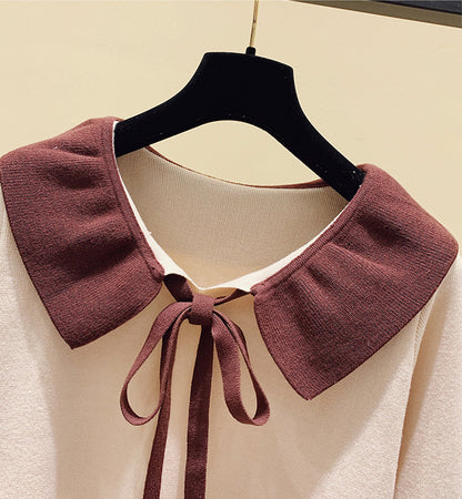 Sweet long-sleeved knitted sweater  102