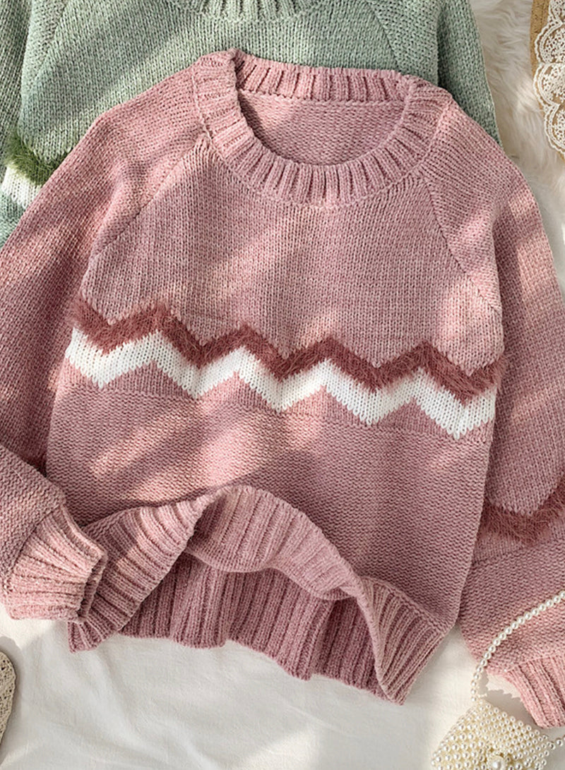 Sweater round neck long-sleeved sweater  136