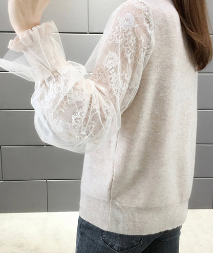 Cute stitching sweater  092