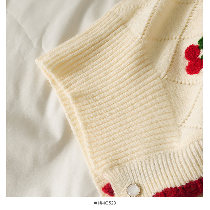 Cute cardigan cherry sweater  1481