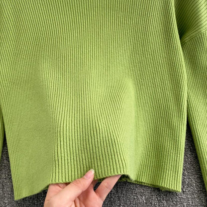 Pullover knit top sweater  1613