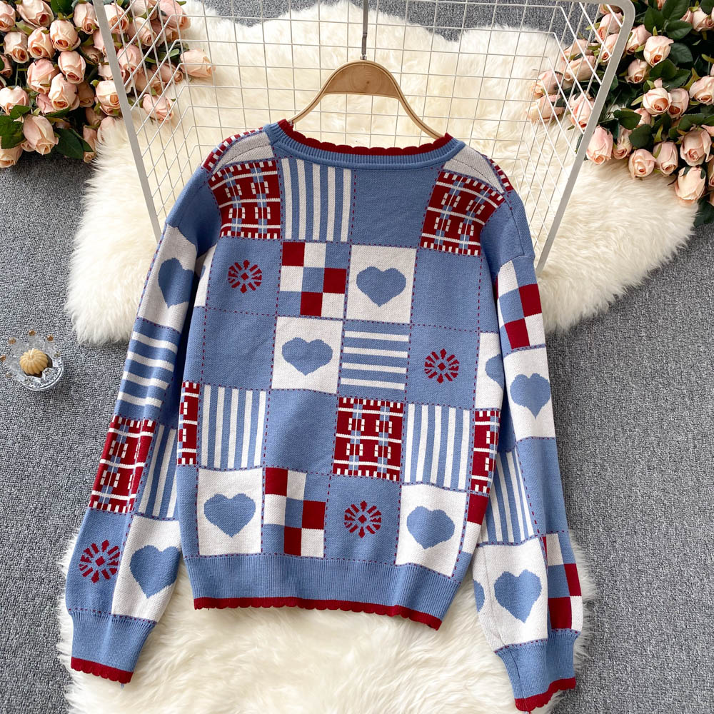 Cute knitted long sleeve sweater 1474