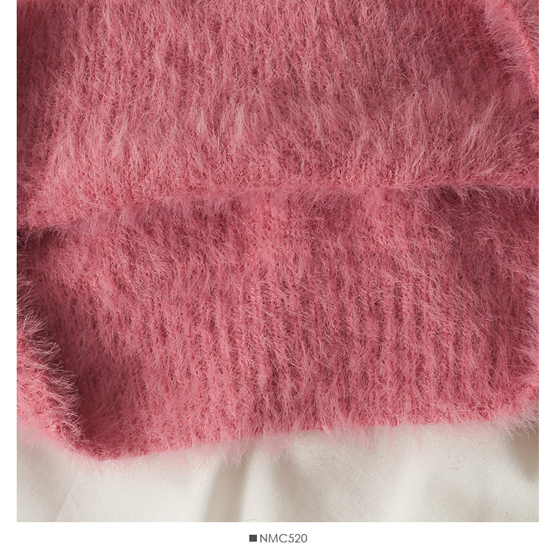 Sweater female Plush high neck slim fit solid color versatile long sleeve top  1764