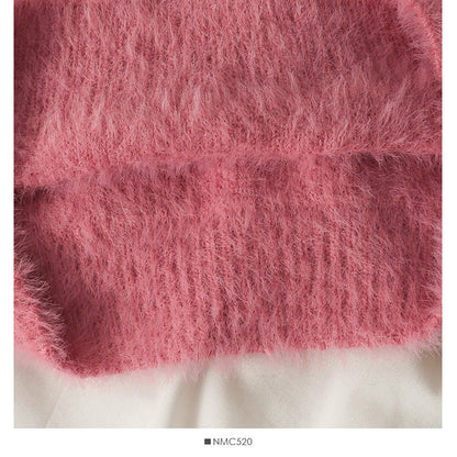 Sweater female Plush high neck slim fit solid color versatile long sleeve top  1764