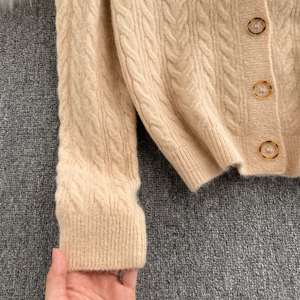 New loose and lazy V-Neck Sweater Coat for women  1621