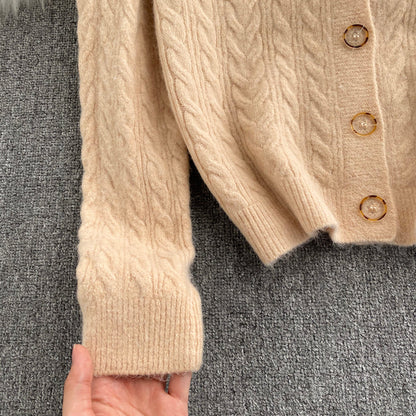 New loose and lazy V-Neck Sweater Coat for women  1621