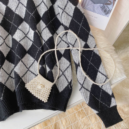 Lazy wind sweater women's autumn and winter sweater  1592