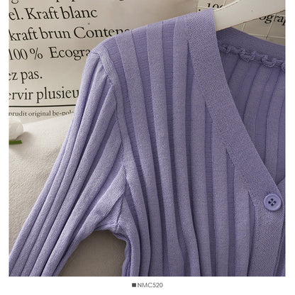 Korean slim and thin three button solid wool blouse for women  1692