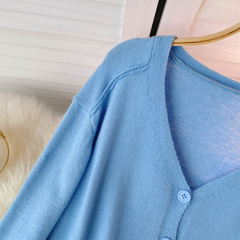 Knitted women's autumn new lazy thin sweater  1593