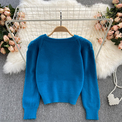 Lazy sweater female design sense  1617